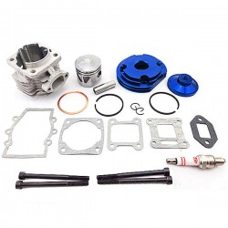 KIT RACING (Cilindro c/ Culassa CNC + Piston), MINIMOTO 49 (Azul)