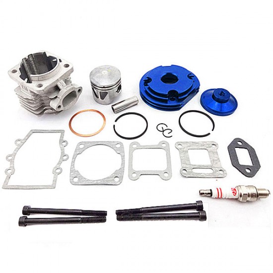 KIT RACING (Cilindro c/ Culassa CNC + Piston), MINIMOTO 49 (Azul)