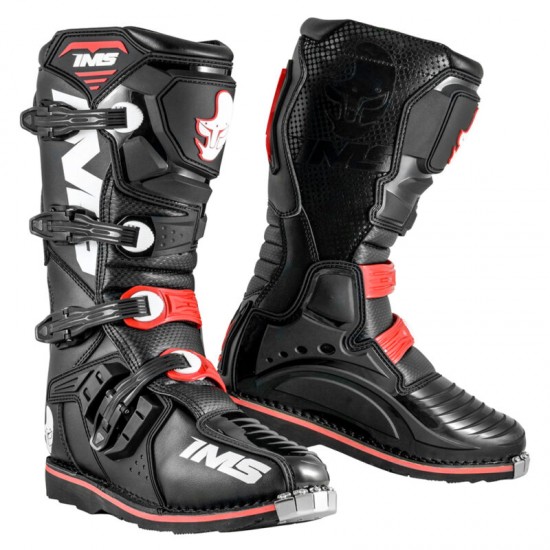 Botas Motocross IMS Racing Light Preto / Vermelho