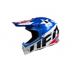 Capacete Criança UFO Azul/Branco/Vermelho