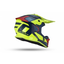 Capacete UFO INTREPID Azul-Vermelho-Neon