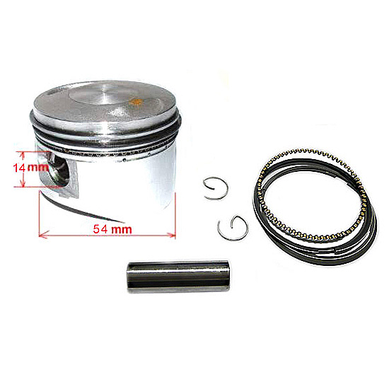 Piston 54mm(Cavilha 14mm) + Segmentos Piston 54mm(Cavilha 14mm) + Segmentos