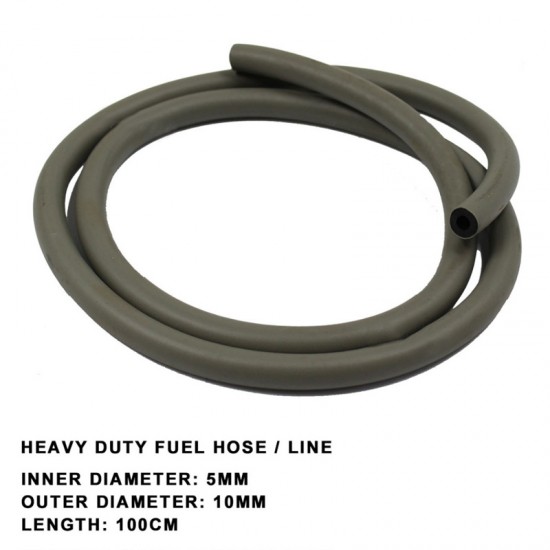 Tubo/Mangueira Combustível/Gasolina, REFORÇADO 5MM L=100CM (UNIVERSAL)